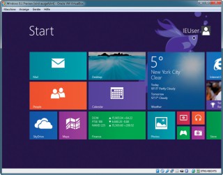 Virtueller PC: Auch Windows 8.1 lässt sich kostenlos von Microsoft herunterladen und ausprobieren.