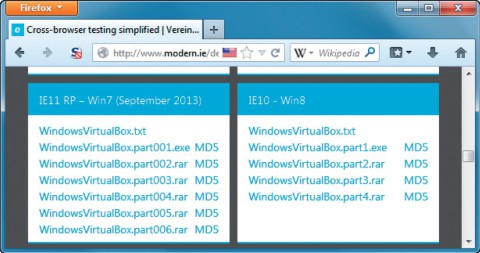 Virtuelle Windows-PCs: Microsoft bietet diese virtuellen Maschinen kostenlos zum Download an – von Windows XP bis Windows 8.1