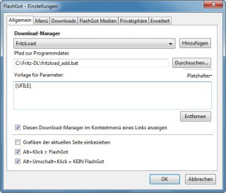 Downloads mit Flashgot: Die Firefox-Erweiterung Flashgot übermittelt Ihre Download-Aufträge aus dem Browser heraus an die Fritzbox (Bild 6).