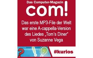Der MP3-Entwickler Karlheinz Brandenburg am Fraunhofer-Institut für Integrierte Schaltungen (IIS) in Erlangen nutzte für erste MP3-Praxistests im Jahr 1987 die A-cappella-Version des Liedes „Tom’s Diner“ von Suzanne Vega.