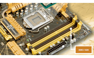 DDR3-1600 - Intel setzt mit Haswell weiterhin auf DDR3-Arbeitsspeicher und unterstützt maximal einen Takt von 1600 MHz. Es lässt sich aber auch Arbeitsspeicher verwenden, der für einen höheren oder geringeren Takt ausgelegt ist.