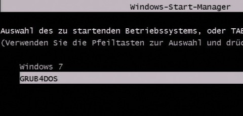 Boot-Optionen: Das RAM-Windows starten Sie über „GRUB4DOS“. Zum nachträglichen Anpassen des RAM-Windows wählen Sie „Windows 7 VHD“. Über „Windows 7“ booten Sie Ihr Standard-Windows.