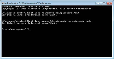 Administrator einrichten: Mit nur zwei Befehlen legen Sie auf dem Windows-PC einen neuen Benutzer mit Administratorrechten an.