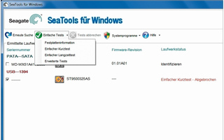 Die kostenlose Software Seatools prüft und repariert interne und externe Laufwerke von Seagate und Samsung. Anhand unterschiedlicher Tests prüft die Software Ihre Festplatten auf Fehler und beugt somit lästigem Datenverlust vor.