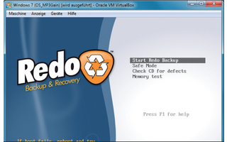 Recovery - Redo Backup and Recovery erstellt 1:1-Kopien von Partitionen und Festplatten. Dazu brennen Sie die ISO-Datei auf eine CD und booten von ihr. Das Programm speichert die Sicherung auf einem anderen PC-Laufwerk oder im Netzwerk. Im Notfall lässt s