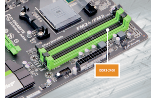 DDR3-2400 - Kaveri erfordert DDR3-Arbeitsspeicher. Die teureren Kaveri-Modelle unterstützen einen Takt von bis zu 2400 MHz, günstigere nur 2133 MHz. Die maximale Taktung wird auch durch das Mainboard begrenzt.