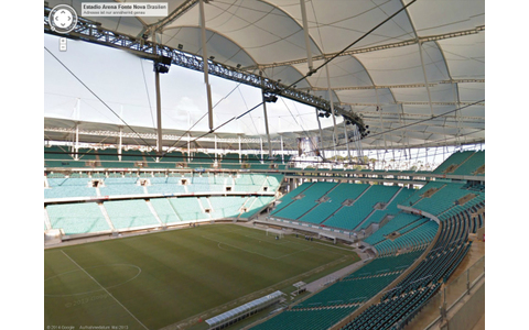 Arena Fonte Nova (Salvador) - Der offizielle Name des WM-Stadions in der brasilianischen Metropole Salvador lautet "Itaipava Arena Fonte Nova", da sich die Brauerei Itaipava die Namensrechte bis ins Jahr 2023 sicherte. Die Arena bietet Raum für 48.747 Zus