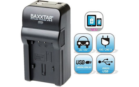 Überaus flexibel ist das für viele Akku-Typen verfügbare Baxxtar Razer 600, das sich an der normalen Steckdose, am KFZ-Zigarettenanzünder und per microUSB- oder USB-Buchse an USB-Stromquellen betreiben lässt.
