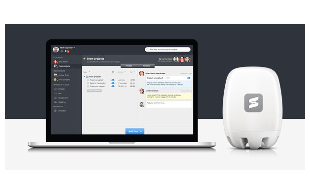 Mini-NAS: Die Sherlybox von Sher.ly ist ein handlicher Netzwerkspeicher, der im Heimnetz und im Internet verfügbar ist. Die Entwickler haben sich zum Ziel gesetzt Cloud-Speicher privat zu machen, um Nutzern mehr Kontrolle über Ihre geteilten Inhalte im In