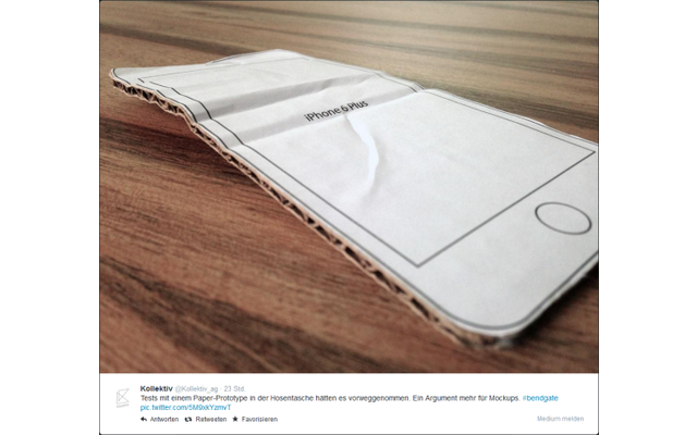 Kollektiv zeigt auf Twiiter, dass selbst einfache Tests mit einem Paper-Prototype den iPhone-Entwicklern weitergeholfen hätten.