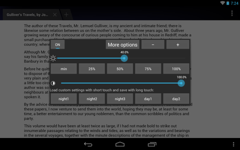 ScreenDim Full -  Die App ScreenDim Full rüstet Ihr Android-Gerät mit einem umfangreichen Helligkeitsregler aus, der die in Android integrierten Einstellungen weit überlegen ist. Die vorgenommen Einstellungen lassen sich speichern und über Shortcuts oder 