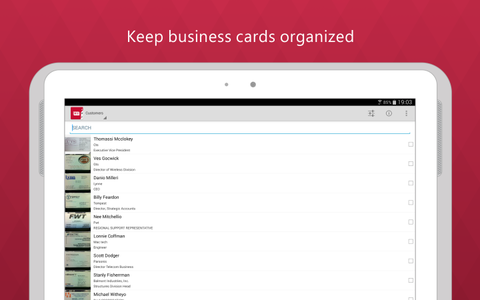  Business Card Reader PRO - Mit der Android-App scannen, sammeln und organisieren Sie Ihre Geschäftskontakte auf dem Smartphone. Die Kontaktdaten lassen sich per WiFi, E-Mail oder SMS mit anderen Nutzern teilen oder auf dem PC sichern.
