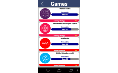 Mind Games Pro - Mehr Hirn-Jogging: Mind Games ist eine Sammlung von 30 Spielen, um die Gedächtnisleistung zu verbessern. Nutzer lassen sich zudem eine Grafik mit ihren Leistungsfortschritten anzeigen. Erforderliche Android-Version: 2.2 oder höher.