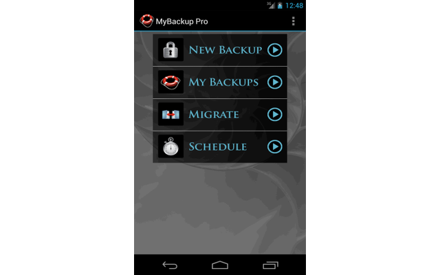 MyBackup Pro - Die App erstellt unter anderem Sicherungen von Apps, Fotos, Musik, Kontakten, Anruflisten, Browser-Lesezeichen, SMS, MMS-Anhängen, Kalender und Systemeinstellungen auf die SD-Karte oder in die Cloud. Erforderliche Android-Version: 1.6 oder 