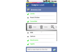 Simple-List Pro - Mit der App können Nutzer jede Art von Listen erstellen, etwa Aufgabenlisten, die sich mit einem Alarm versehen und abhaken lassen, wenn sie erledigt sind. Außerdem lassen sie sich auch ranken. Erforderliche Android-Version: Variiert je 