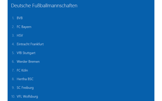 Fußballmannschaften: Ganz im Gegensatz zur aktuellen Tabellen-Position erzielt Borussia Dortmund in der Kategorie Fußballmanschaften Platz 1. Dahinter platzieren sich der Rekordmeister FC Bayern München sowie der HSV Hamburg.