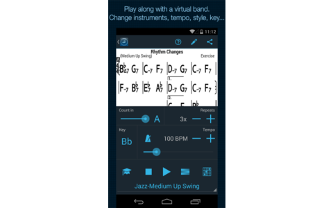 iReal Pro Music Book & Play Along - iReal Pro ist eine weitere App für Musiker. Die Anwendung  simuliert eine echt klingende Band, die Sie bei Ihrer Übung begleiten kann.
