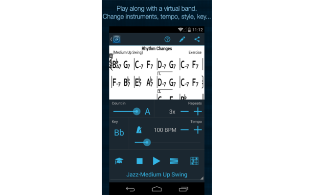 iReal Pro Music Book & Play Along - iReal Pro ist eine weitere App für Musiker. Die Anwendung  simuliert eine echt klingende Band, die Sie bei Ihrer Übung begleiten kann.