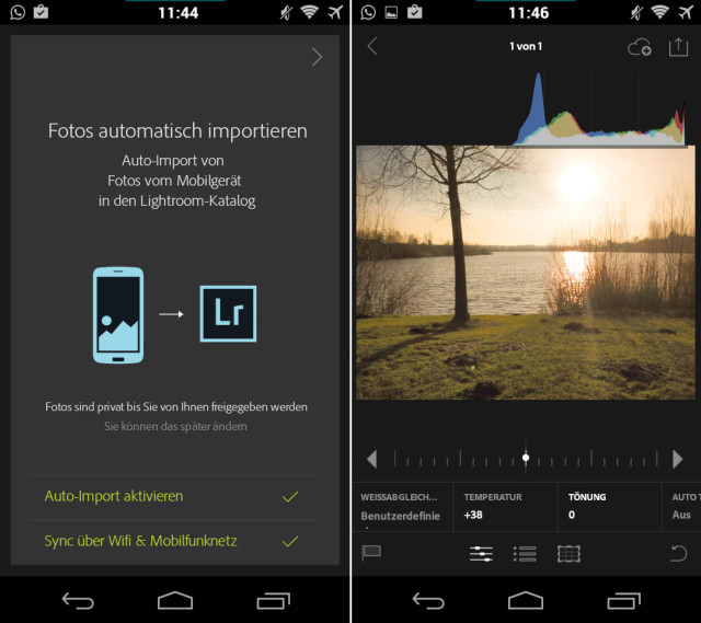 Adobe Lightroom Mobile Fur Android Smartphone Com