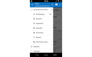Android Outlook App Verzeichnis