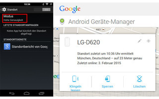 Smartphone orten Android Geräte Manager