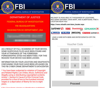 Simplocker FBI Warning