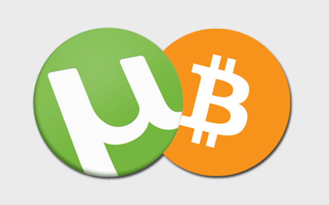 utorrent und Bitcoin Logo