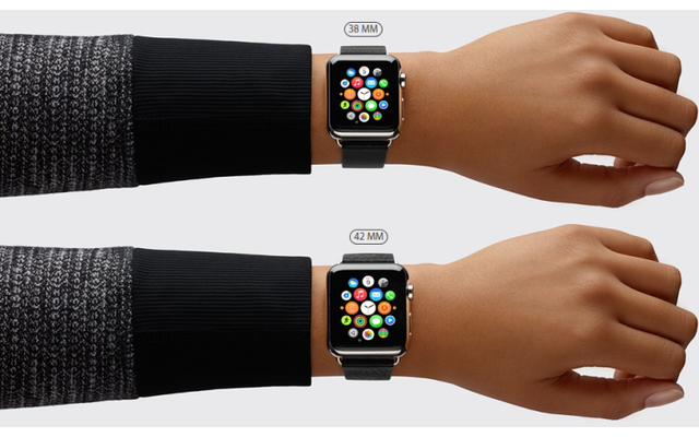 Die zwei Gehäusegrößen der Apple Watch