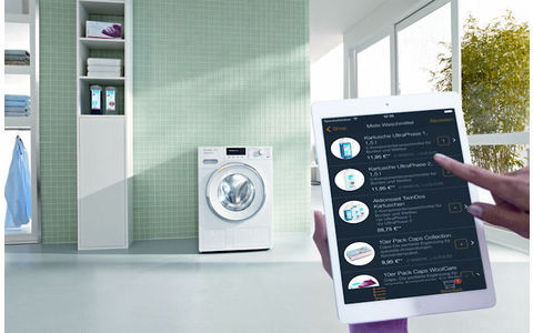 Smarte Miele-Waschmaschine - Nach Gilette und Amazon setzt jetzt nun auch der Haushaltsgerätehersteller Miele auf internetfähige Geräte, die bei Bedarf Nachfüllprodukte ordern.