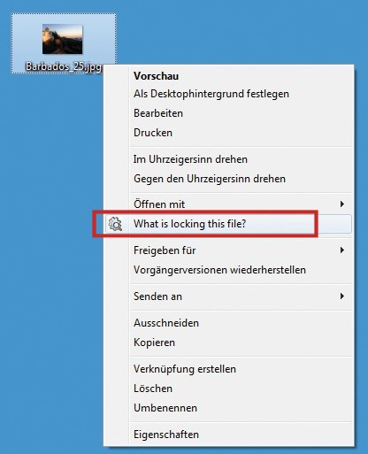 Lockhunter: Das Tool fügt den Befehl „What is locking this file?“ zum Kontextmenü hinzu und zeigt, welcher Prozess den Zugriff blockiert.