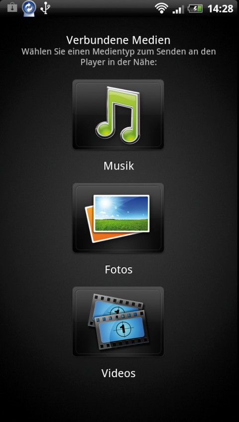 Die App findet Fotos sowie Musik- und Videodateien auf der Smartphone-Speicherkarte.