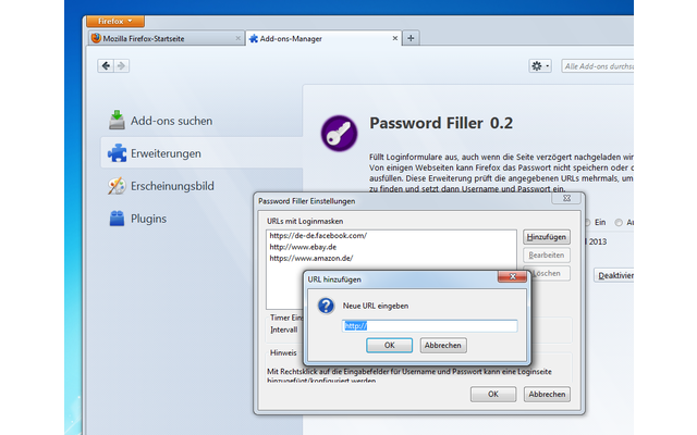 Firefox Password Filler