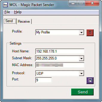 NAS aufwecken: WOL – Magic Packet Sender 2007 schaltet Ihr NAS über das Netzwerk ein