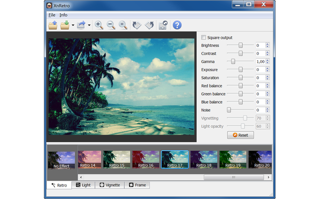 Xnretro: Kostenloses Fotoeffekt-Tool des Xnview-Machers