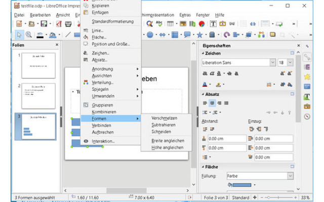 Impress in LibreOffice 5.1