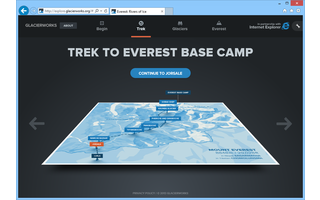 Anlässlich des 60-jährigen Jubiläum der Erstbesteigung stellen Microsoft und GlacierWorks mit „Everest: Rivers of Ice“ eine interaktive Wissensplattform und Fotodokumentation zum Mount Everest ins Web.