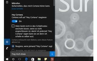 Cortana mittels Sprachbefehl nutzen