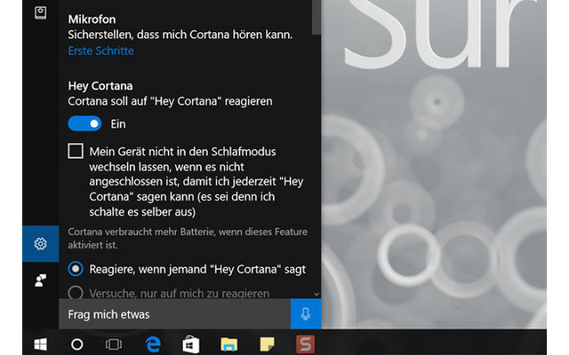 Cortana mittels Sprachbefehl nutzen