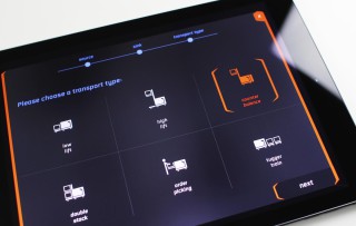 iPad-basierte Steuerung für Lagertechniksysteme
