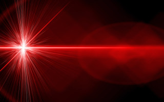 Roter Laser-Strahl