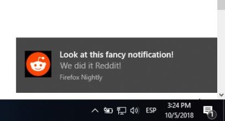Windows Action Center Notification von Firefox